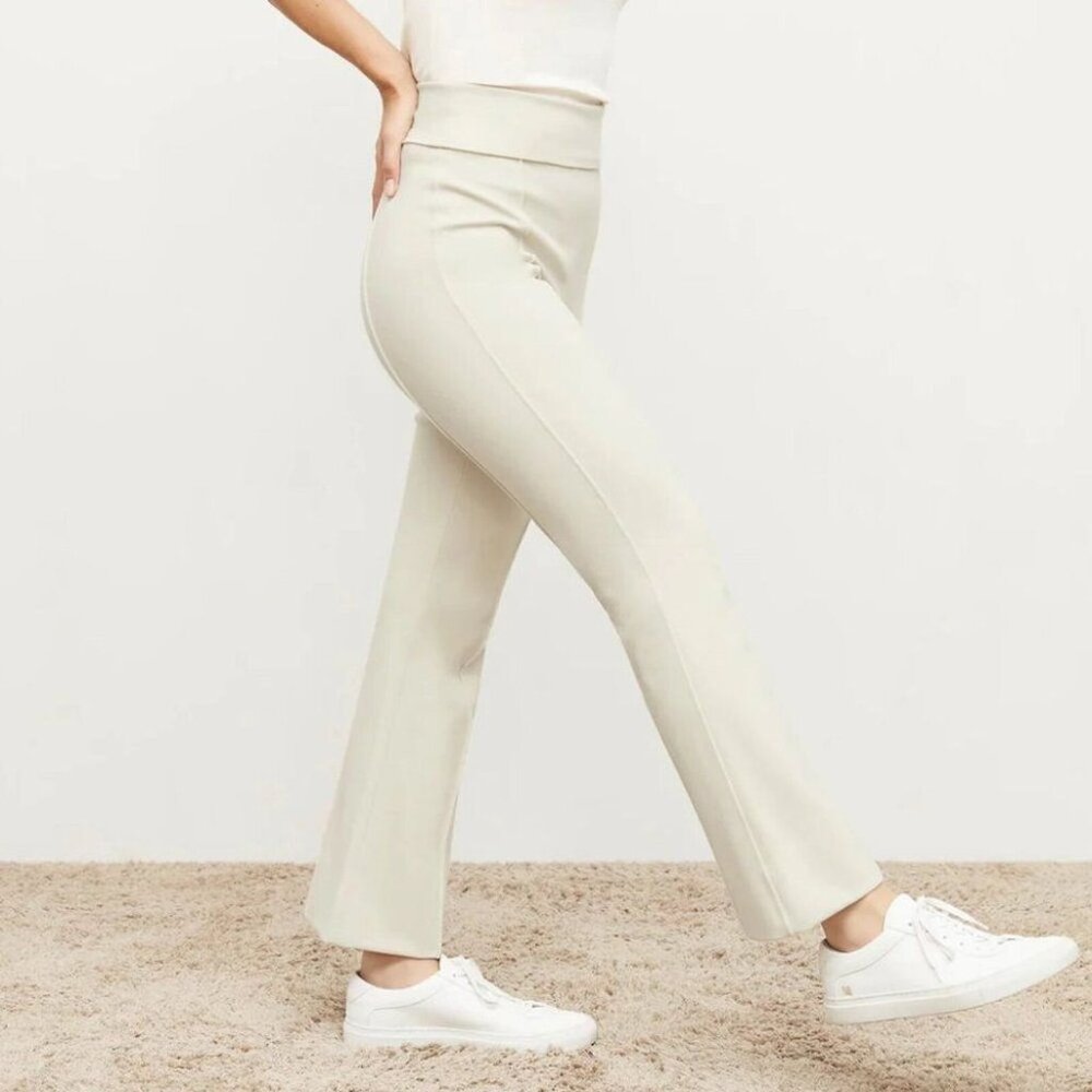 M.M. Lafeur The Shiloh Pants in Pearl Cream Bootcut Flare Pull On 2 Viscose